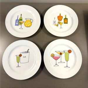 Margarita By Ursula Dodge Signature Appetizer Cocktail Plates 6.75” Set Of 4